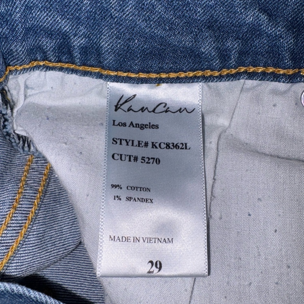 KanCan Blue Jean Shorts with Frayed Hem - Picture 4 of 4